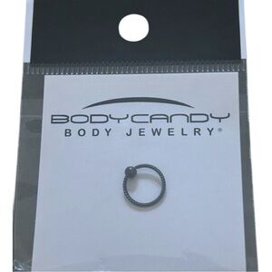 New 18 Gauge 5/16 Black Anodized So Twisted Captive Style Seamless Ring